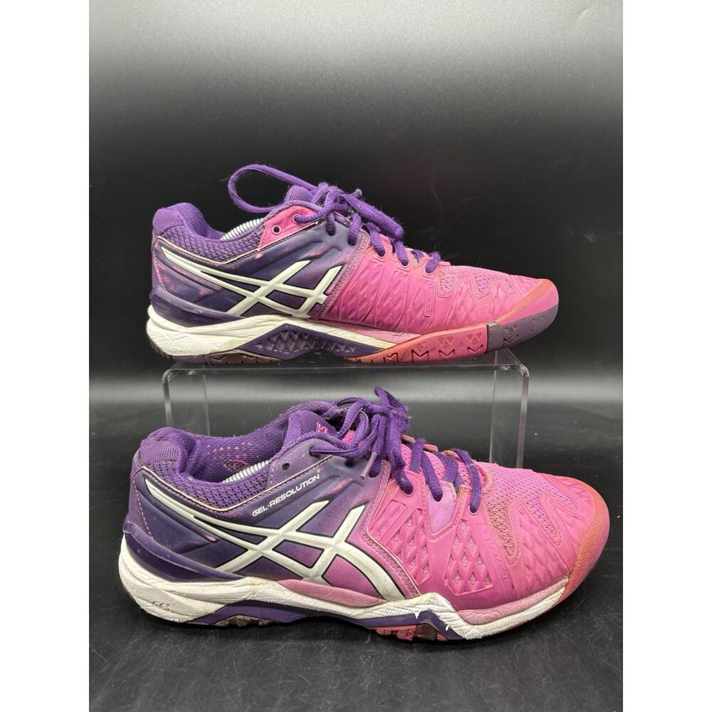 Asics Gel Resolution 6 Tennis Shoes Women's Size 8 Pink Pickleball Sneaker E550J